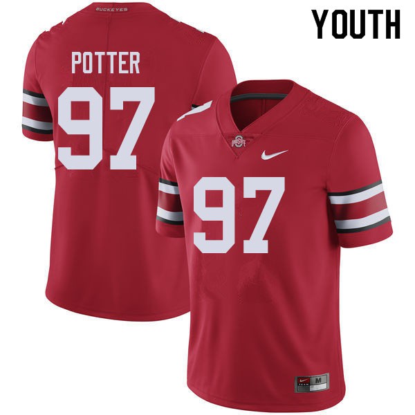 Ohio State Buckeyes #97 Noah Potter Youth Official Jersey Red OSU127019